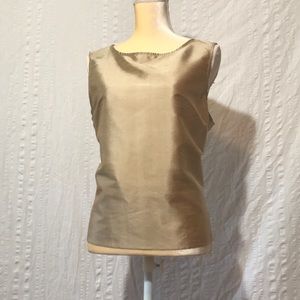 Gold silk top
